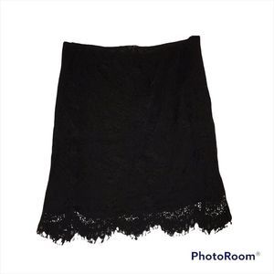 CACHE black lace pencil skirt back zipper size 8 vintage